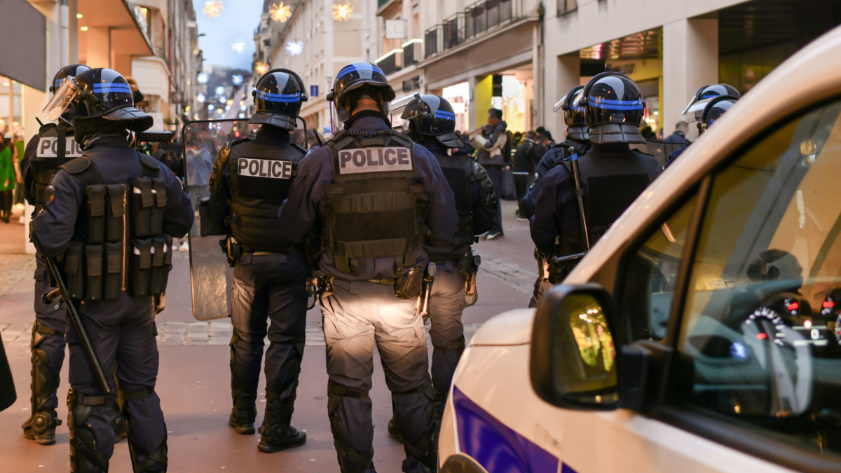 Police officers responding to a protest representing the qualified immunity standard addressed by the Supreme Court